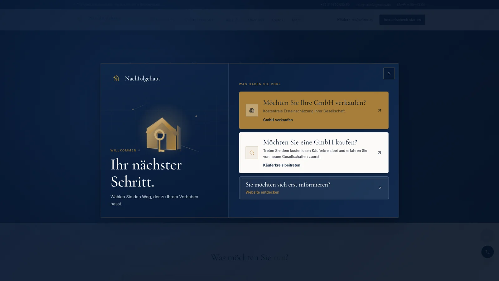 Startseite von Nachfolgehaus
